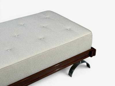 Martin Borenstein Martin Borenstein Daybed Walnut Steel Beige Upholstery USA 1960s