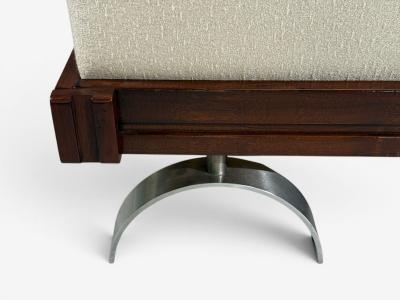 Martin Borenstein Martin Borenstein Daybed Walnut Steel Beige Upholstery USA 1960s