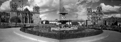 Martin Chambi Plaza de Armas Cuzco Peru diptych 1930s Vintage