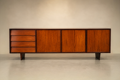 Martin Eisler Brazilian Modern Credenza in Rosewood Pau Marfim Att to Martin Eisler 1950s