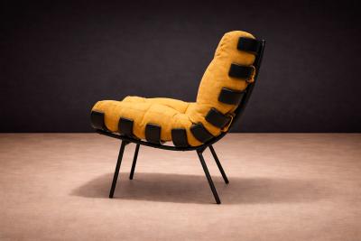 Martin Eisler Costella Armchair in Hardwood Chenille Martin Eisler 1950s
