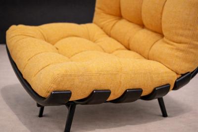 Martin Eisler Costella Armchair in Hardwood Chenille Martin Eisler 1950s