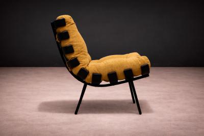 Martin Eisler Costella Armchair in Hardwood Chenille Martin Eisler 1950s