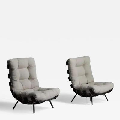 Martin Eisler Rare Costela Lounge Chairs by Martin Eisler for M veis e Objetos Brazil 1954