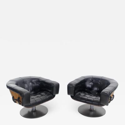 Martin Grierson Pair of Mid Century Modern Swivieling Armchairs Designed by Martin Grierson