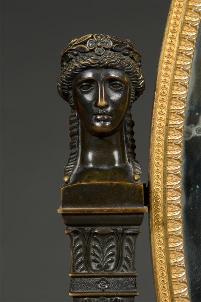 Martin Guillaume Biennais A Gilt and Patinated Bronze Psyche de Table Attributed to Martin Biennais