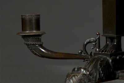 Martin Guillaume Biennais A Gilt and Patinated Bronze Psyche de Table Attributed to Martin Biennais