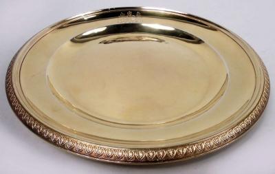 Martin Guillaume Set of 12 Biennais French Empire Plates with Hanover Dynasty Arms