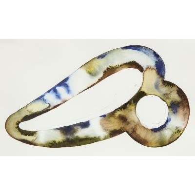 Martin Kline Martin Kline Untitled Abstract Pencil and Gouache 1993 Signed and Dated 