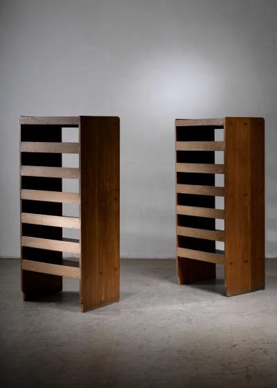 Martin Nyrop Martin Nyrop pair of pine bookcases