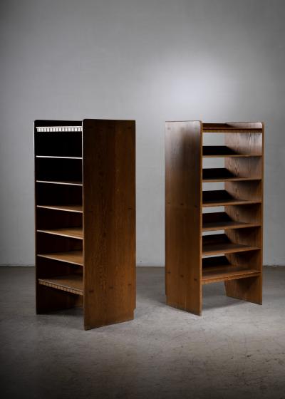 Martin Nyrop Martin Nyrop pair of pine bookcases