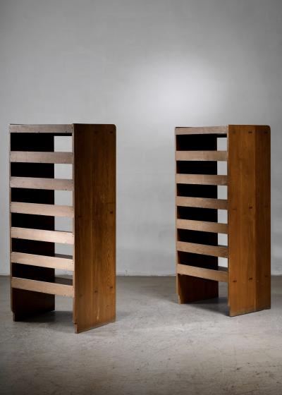 Martin Nyrop Martin Nyrop pair of pine bookcases