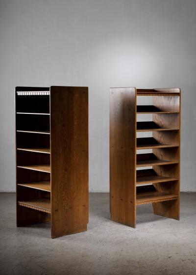 Martin Nyrop Martin Nyrop pair of pine bookcases