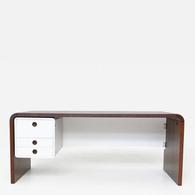 Martin Visser Dutch unusual writing desk in wenge and white The Netherlands 1970