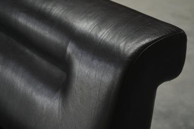 Martin Visser Martin Visser One Off Boomerang Sofa in Solid Weng Black Leather Netherlands