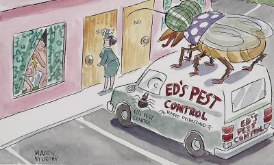 Marty Murphy Man Gets Caught Cheating on His Wife Playboy Cartoon