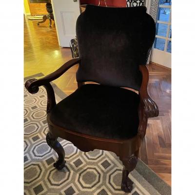 Mary McDonald Chippendale Black Mohair Dining Chairs Set of 12