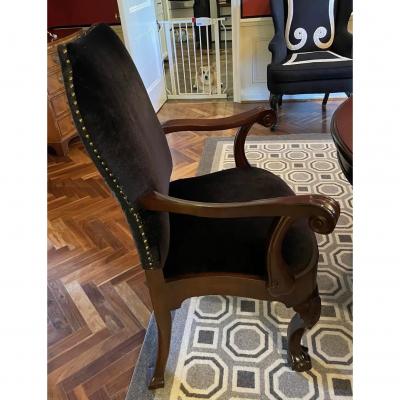 Mary McDonald Chippendale Black Mohair Dining Chairs Set of 12