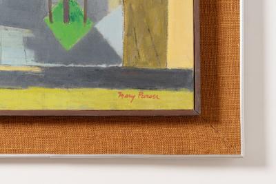 Mary Purser Mid Century Modern Landscape Painting Oil on Canvas
