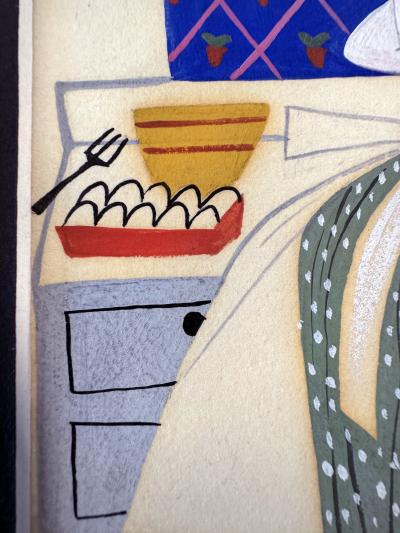 Mary Robinson Blair Babys House Kitchen Interior Woman Illustrator Mid Century