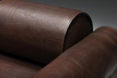 Marzio Cecchi Marzio Cecchi Brown Buffalo Leather Sofa 1970s
