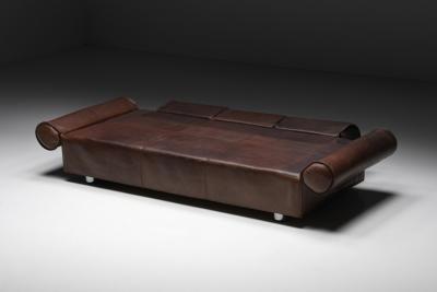 Marzio Cecchi Marzio Cecchi Brown Buffalo Leather Sofa 1970s
