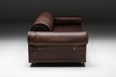 Marzio Cecchi Marzio Cecchi Brown Buffalo Leather Sofa 1970s