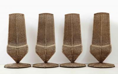 Marzio Cecchi Set of Four Marzio Cecchi Model S Chairs Italy