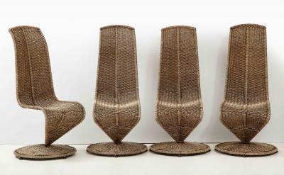 Marzio Cecchi Set of Four Marzio Cecchi Model S Chairs Italy