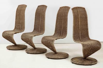 Marzio Cecchi Set of Four Marzio Cecchi Model S Chairs Italy