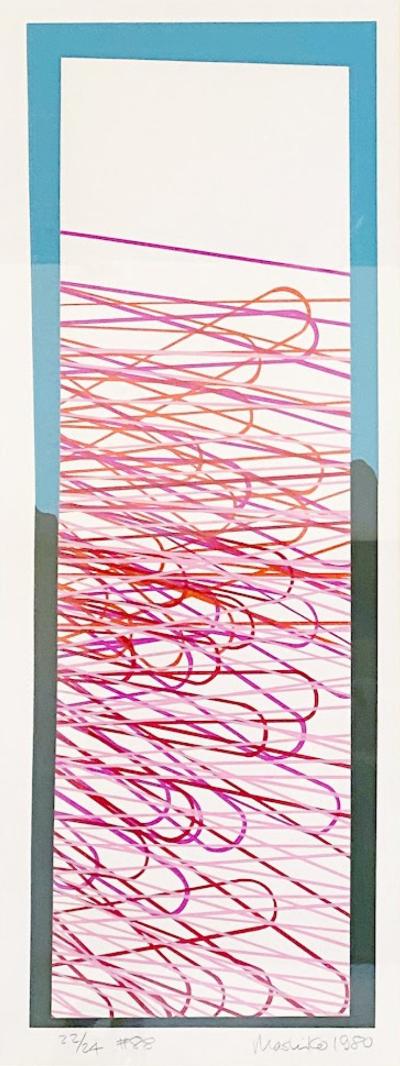 Mashiko Japanese Abstract Expressionist Serigraph Titled 88