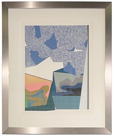 Mashiko Japanese Abstract Expressionist Serigraph Untitled