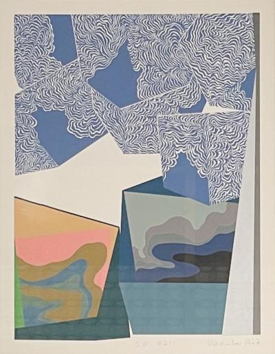 Mashiko Japanese Abstract Expressionist Serigraph Untitled