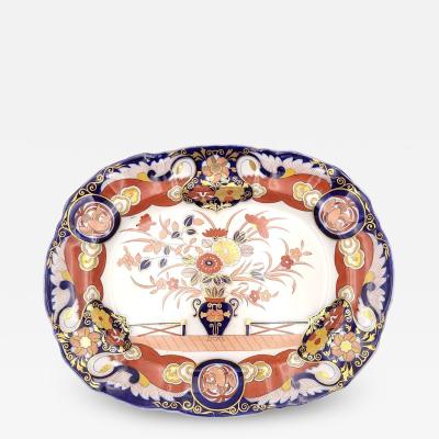Masons Ironstone Fence and Vase Platter England circa 1830s