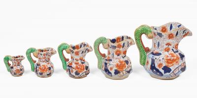 Masons Ironstone Set Five Jugs Pitchers