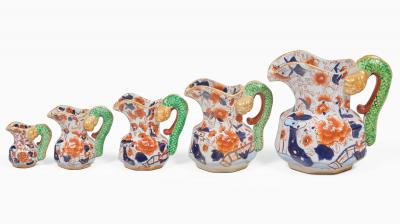 Masons Ironstone Set Five Jugs Pitchers