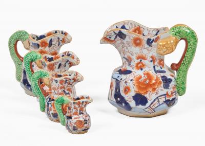 Masons Ironstone Set Five Jugs Pitchers