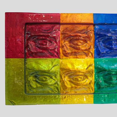 Massimiliano Luzzi Large rectangular eyes glass Art by Massimiliano Luzzi