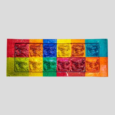 Massimiliano Luzzi Large rectangular eyes glass Art by Massimiliano Luzzi