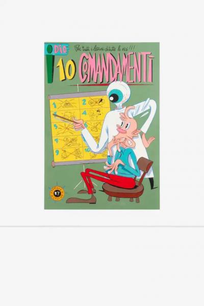 Massimo Giacon 10 Commandments by Massimo Giacon Italy 1997 Acrylic on Wood in