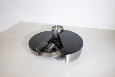 Massimo Papiri Coffee Table Dry Bar Stainless Steel by Massimo Papiri for Sabot Italy 1970s