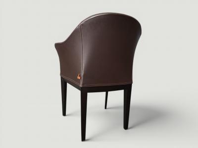 Massimo Scolari Set of 4 Giorgetti Normal Armchair by Massimo Scolari Leather Fabric Italy