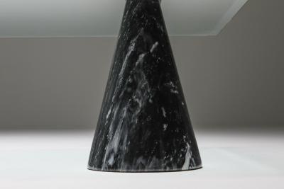 Massimo Vignelli Marble and Glass Coffee Table in the Style of Massimo Vignelli 1970s