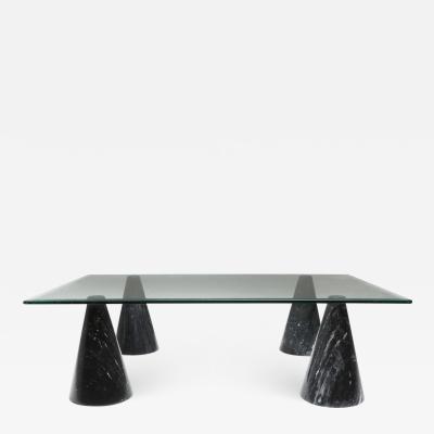 Massimo Vignelli Marble and Glass Coffee Table in the Style of Massimo Vignelli 1970s