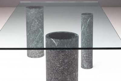 Massimo Vignelli Marble and Glass Dining Table by Massimo Vignelli Italy 1980s