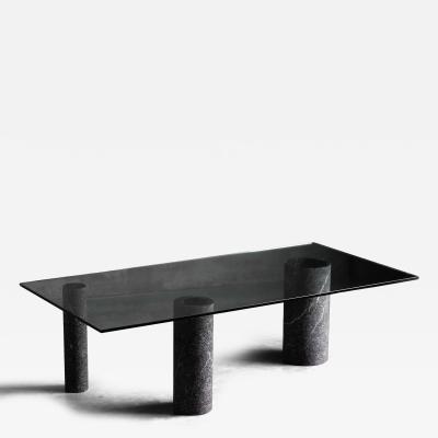 Massimo Vignelli Marble and Glass Dining Table by Massimo Vignelli Italy 1980s