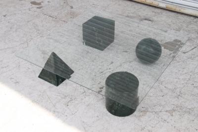 Massimo Vignelli Massimo Vignelli Meta Fora Marble and Glass Coffee Table