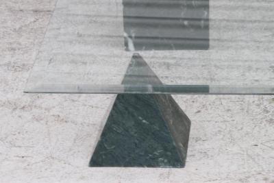 Massimo Vignelli Massimo Vignelli Meta Fora Marble and Glass Coffee Table