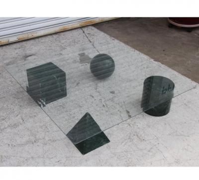 Massimo Vignelli Massimo Vignelli Meta Fora Marble and Glass Coffee Table