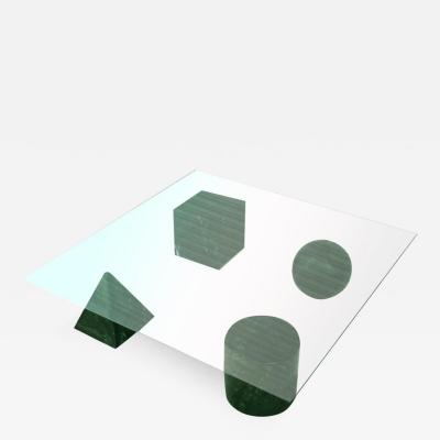 Massimo Vignelli Massimo Vignelli Meta Fora Marble and Glass Coffee Table